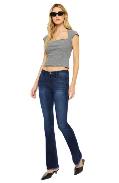 Kancan Anne Low Rise Bootcut Jeans In Dark Wash
