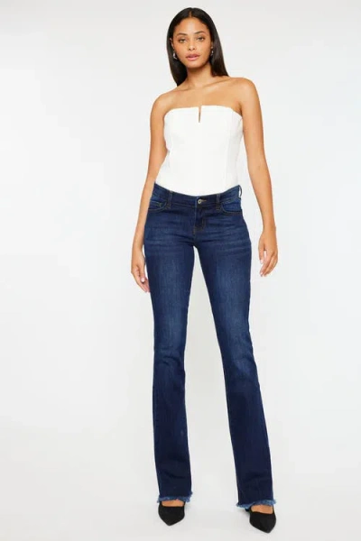 Kancan Anne Low Rise Bootcut Jeans In Dark Wash