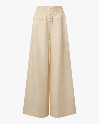 Weworewhat Button Front Palazzo Pant In Off-white