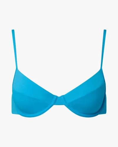 Weworewhat Full Coverage Underwire Bikini Top In Turquoise