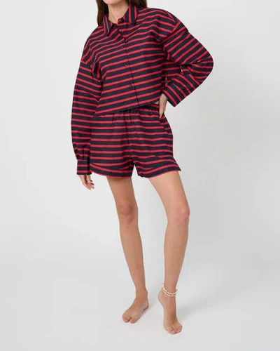 Weworewhat Pull On Beach Short In Tr Red/dk Navy