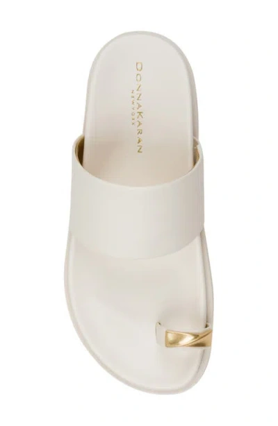 Donna Karan Hooper Toe Loop Sandal In Ivory