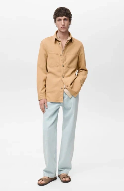 Mango Men's Lyocell Regular-fit Overshirt In Neutral