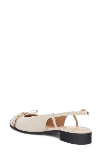 Valentino Slingback Ballerina 25mmm In Butter/tobacco