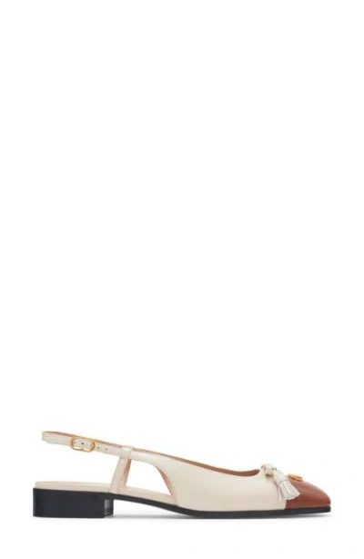 Valentino Slingback Ballerina 25mmm In Butter/tobacco