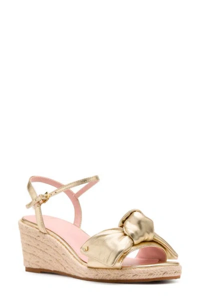 Kate Spade Women's Leandra Espadrille Wedge Sandals In Pale Gold