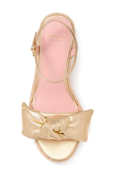 Kate Spade Women's Leandra Espadrille Wedge Sandals In Pale Gold