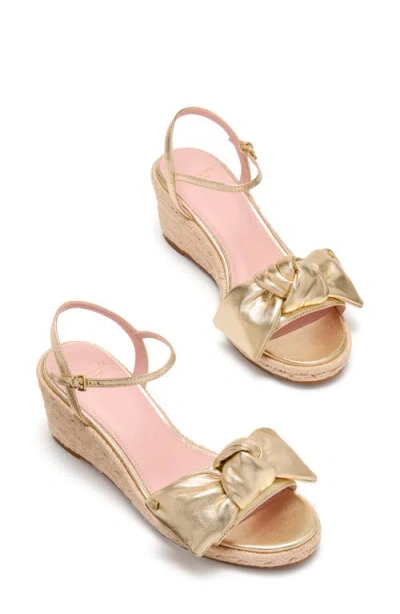 Kate Spade Women's Leandra Espadrille Wedge Sandals In Pale Gold