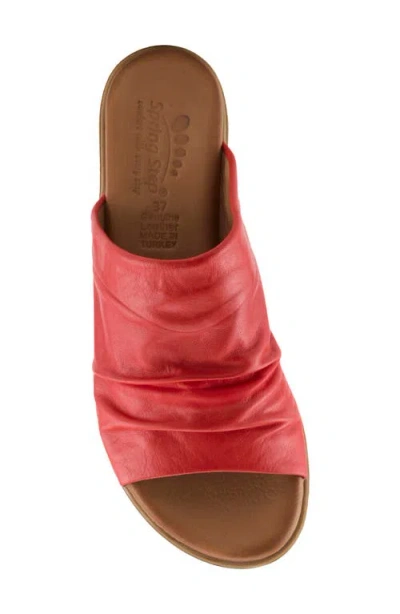Spring Step Jaleel Slide Sandal In Red