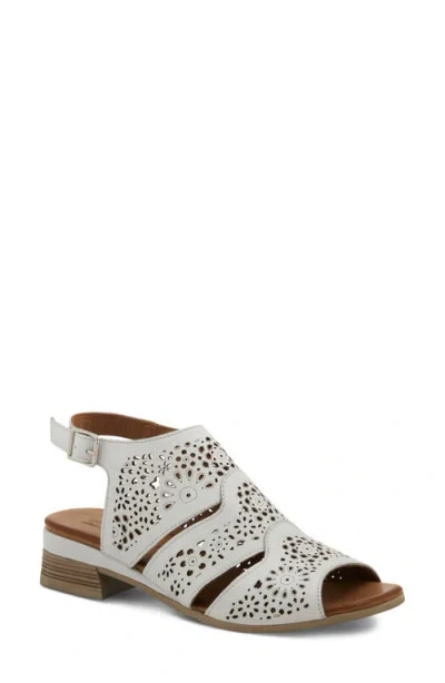 Spring Step Plasma Ankle Strap Sandal In White