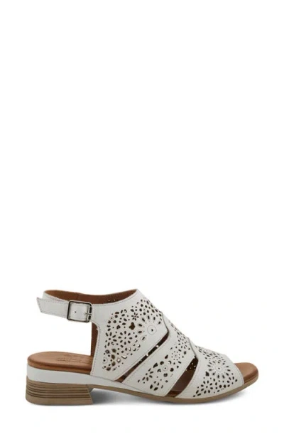 Spring Step Plasma Ankle Strap Sandal In White
