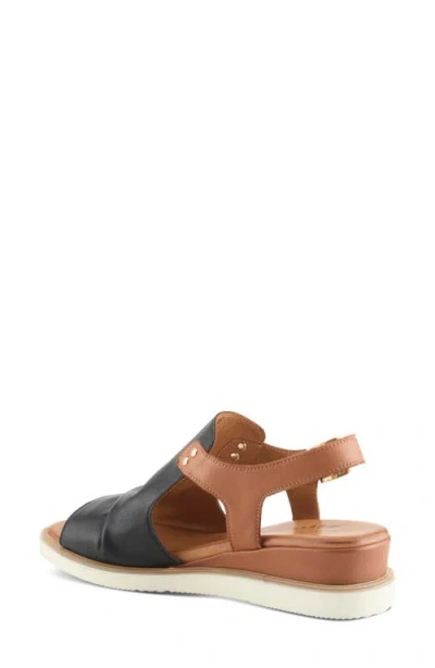 Spring Step Locals Wedge Sandal In Black Multi