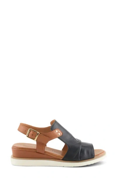 Spring Step Locals Wedge Sandal In Black Multi