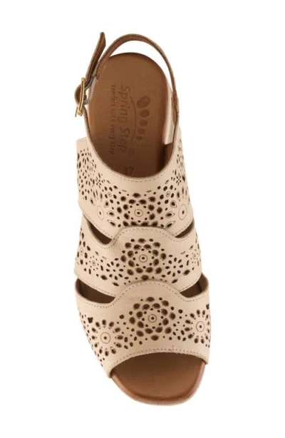 Spring Step Plasma Ankle Strap Sandal In Beige