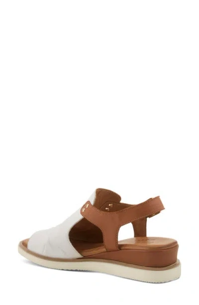 Spring Step Locals Wedge Sandal In White Multi