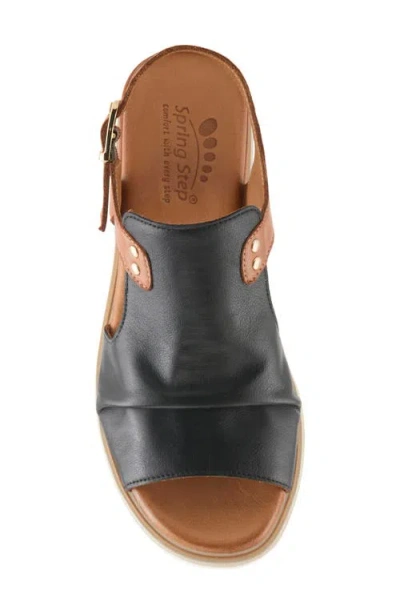 Spring Step Locals Wedge Sandal In Black Multi