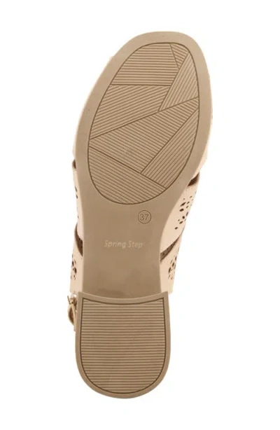 Spring Step Plasma Ankle Strap Sandal In Beige