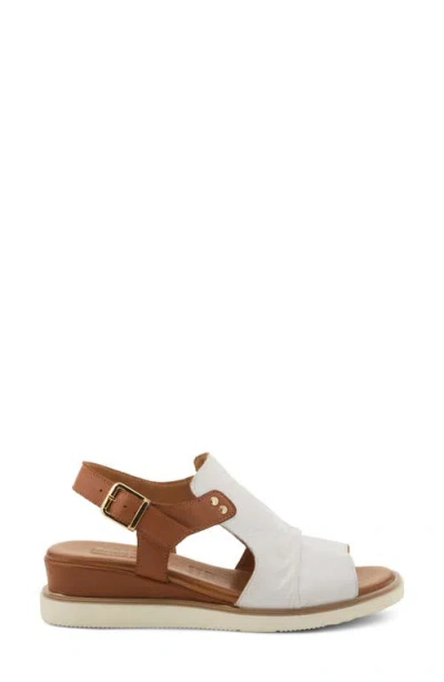 Spring Step Locals Wedge Sandal In White Multi