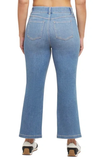 Spanx High Rise Pull On Kick Flare Jeans In Stonewashed Blue In Stonewashed Blue