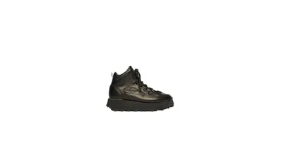 Acne Studios Bertrand Lace-up Leather Platform Ankle Boots