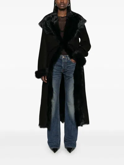 Balenciaga Women's Wide Leg Baggy Pant In Light Wash