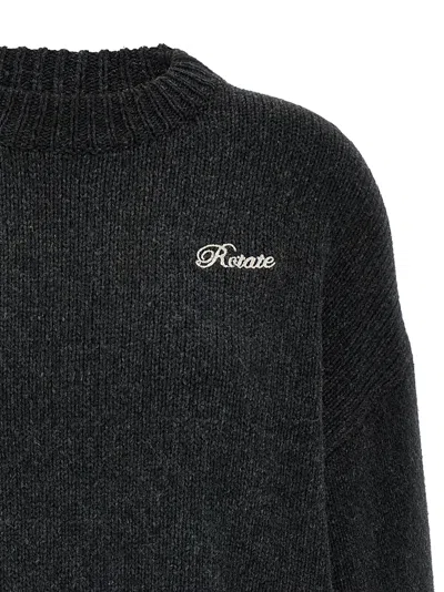 Rotate Birger Christensen Knit Crewneck Sweaters And Cardigans Gray
