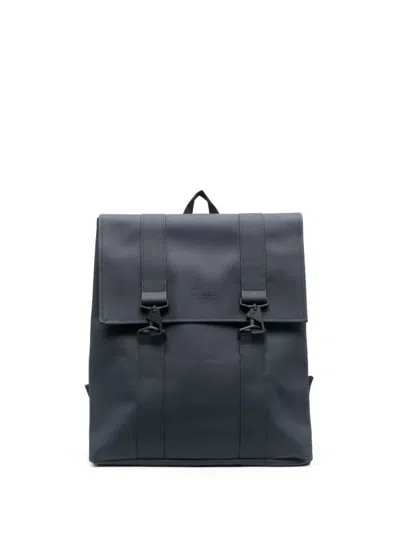 Rains Msn Logo Detailed Backpack In Blue