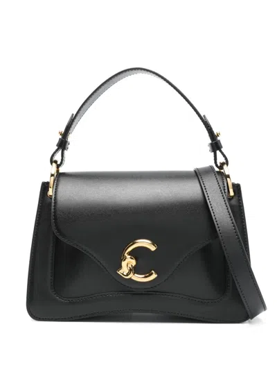 Coccinelle Black Handbag With Detachable Top Handle  In Black