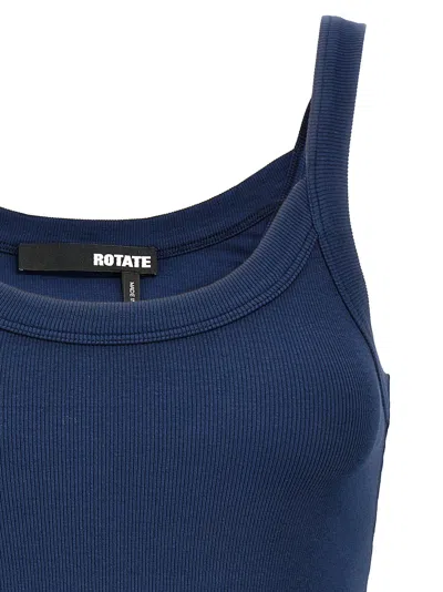 Rotate Birger Christensen Sculpted Ribbed Tank Top With Scoop Neck