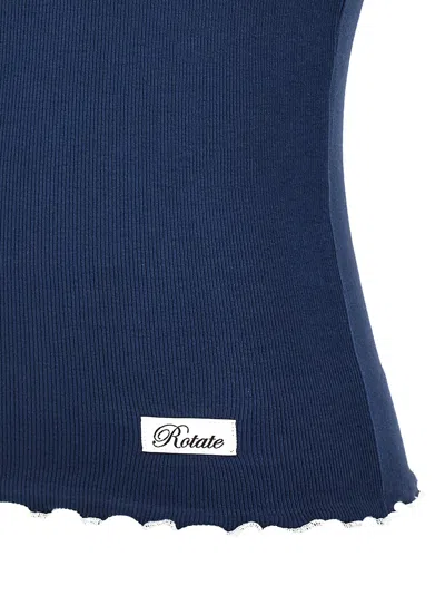 Rotate Birger Christensen Sculpted Ribbed Tank Top With Scoop Neck