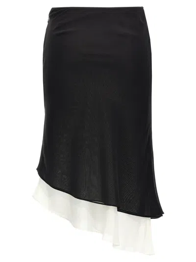 Rotate Birger Christensen Layered Asymmetric Hem Skirt