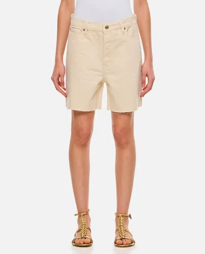 Frame The Trapunto Shorts Vanilla Bean In White