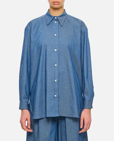 Dušan Dusan Pointed Collar Button-up Shirt In Blue