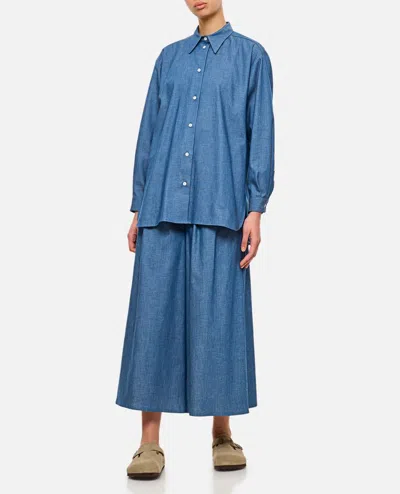 Dušan Dusan Pointed Collar Button-up Shirt In Blue