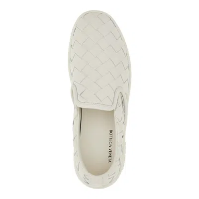 Bottega Veneta Sawyer Intrecciato Leather Low-top Sneakers In White