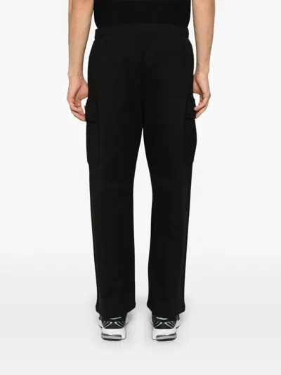 C.p. Company C. P. Company Diagonal Raised Fleece Cargo Sweatpants In Black