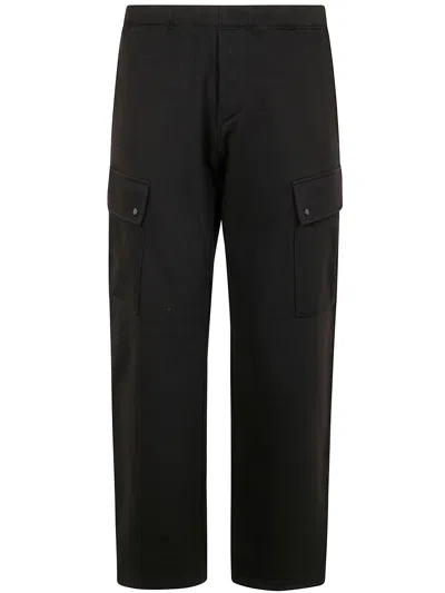 C.p. Company C. P. Company Diagonal Raised Fleece Cargo Sweatpants In Black