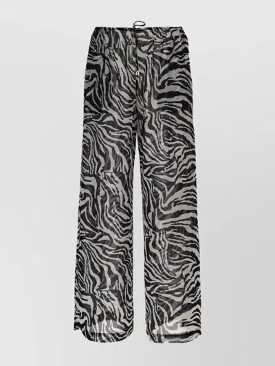Rotate Birger Christensen Reina Olga Drawstring Trousers With Wide Leg