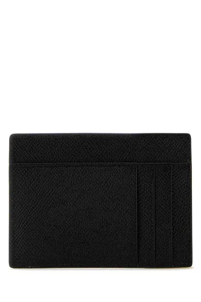 Dolce & Gabbana Black Card Holder With Logo Plaque