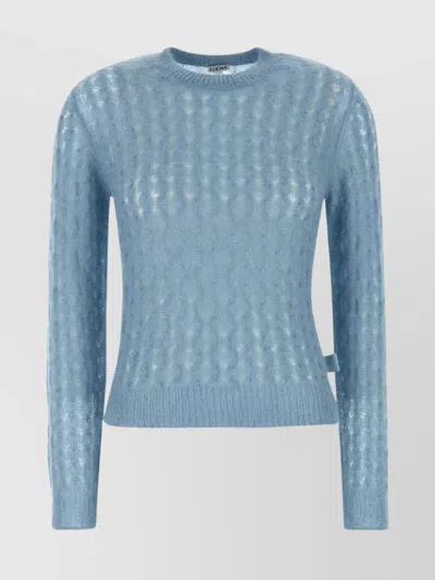 Loewe Mohair And Wool Blend Knit In Blue