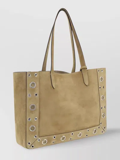 Valentino Garavani Valentino Nellcote Suede Tote In Green
