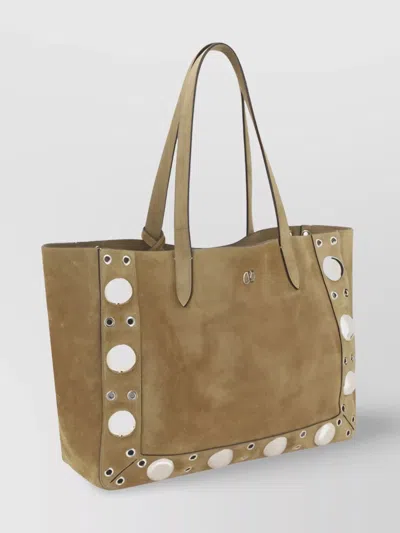 Valentino Garavani Valentino Nellcote Suede Tote In Green