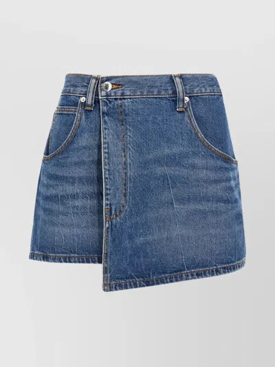 Alexander Wang Mini Skirt In Blue