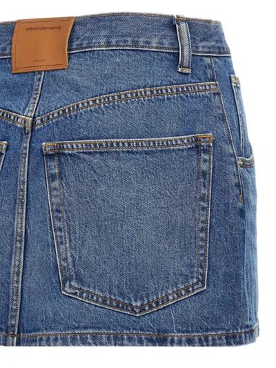 Alexander Wang Mini Skirt In Blue