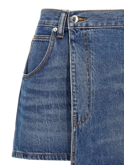 Alexander Wang Mini Skirt In Blue