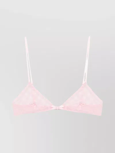 Gucci Women Gg Tulle Bra In Pink