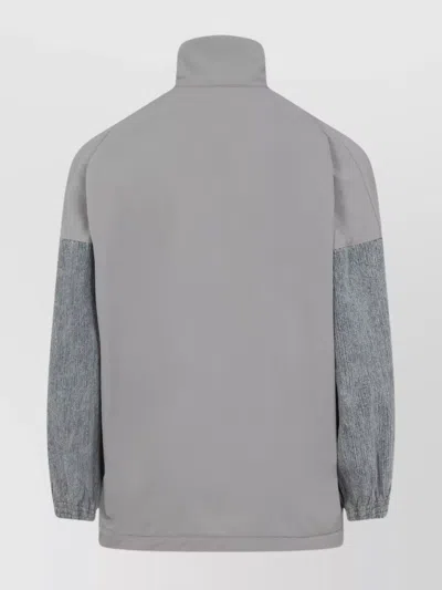 Balenciaga Zip-up Cotton And Polyester Jacket In Blue