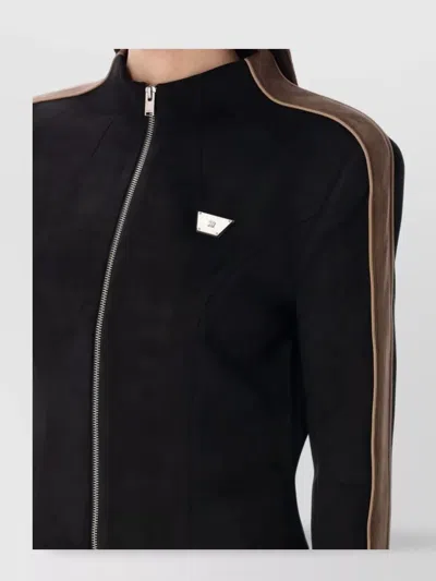 Misbhv Faux Suede Moto Jacket In Black