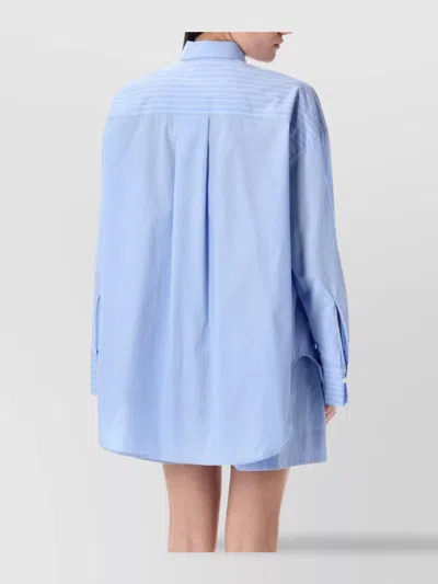 By Malene Birger Derris Striped Shirt In Organic Cotton In Blue