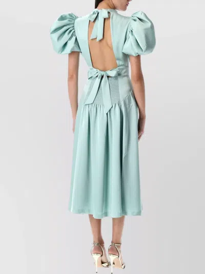 Rotate Birger Christensen Rotate Satin Puff Midi Dress